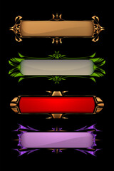 Elegant banners set on black background