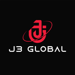 vector logo combination of letters J, G and number 3
