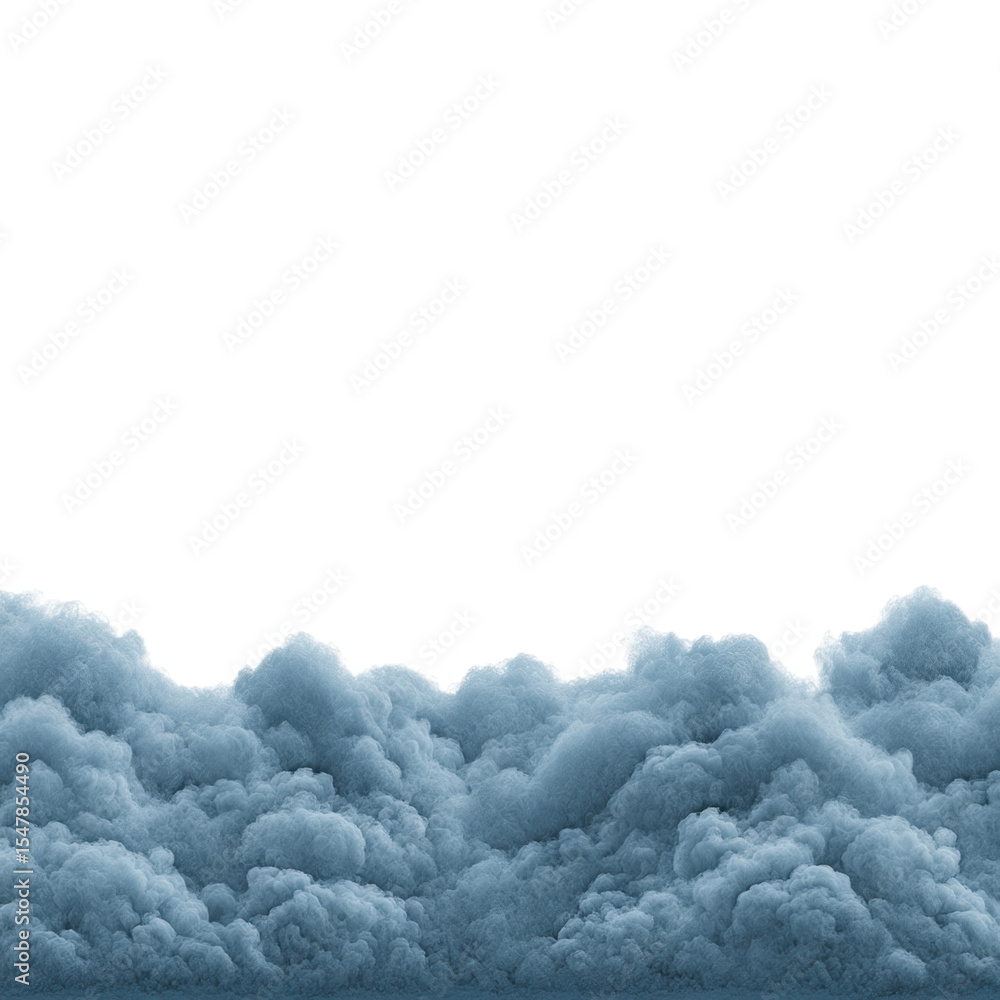 Aufkleber beautiful dense blue smoke layer with dynamic flowing patterns on a dark background for artistic and