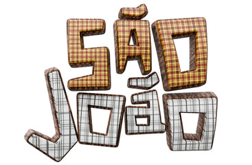São João 3d letter