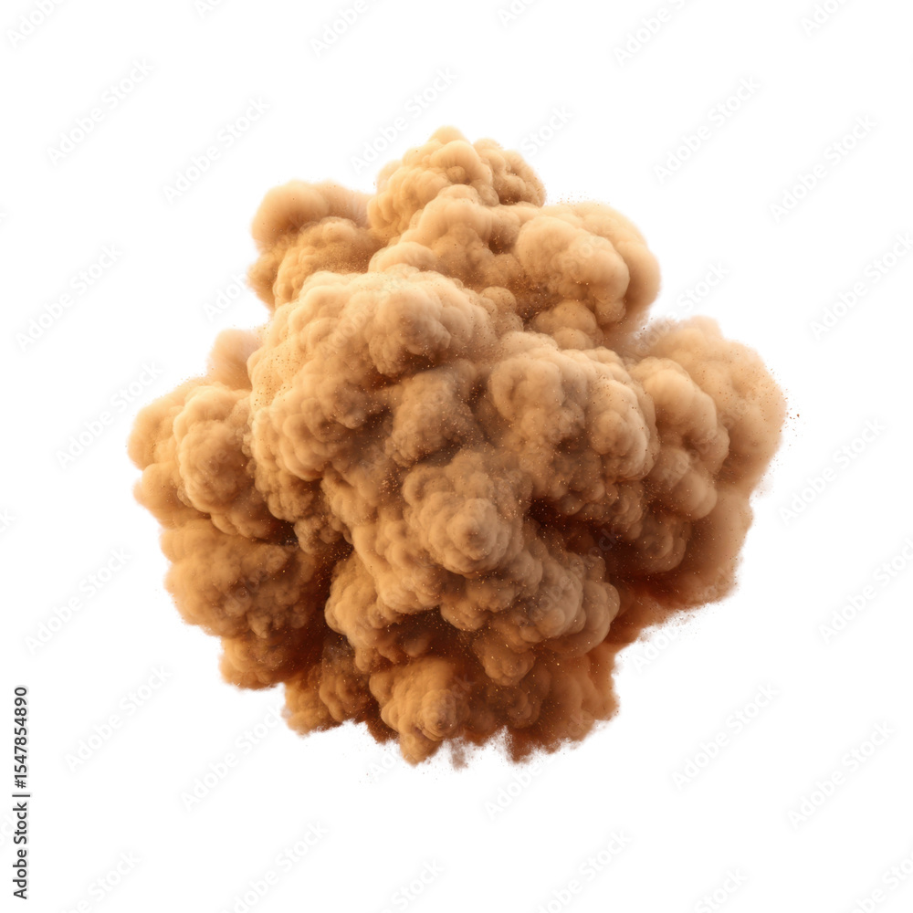Aufkleber realistic dust cloud with dynamic textures and soft edges against transparent background transparent
