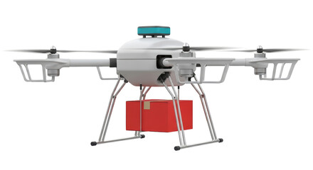 Isolated Delivery Drone with Package