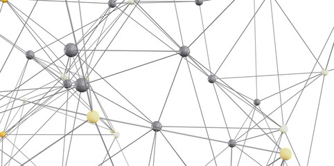 Obraz premium Stock photo of an abstract network. Nodes and lines connecting, representing data or communication.