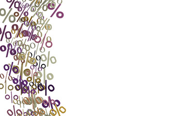 percent shopping digital in 3d. background