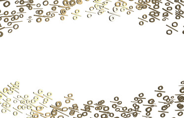 percent shopping digital in 3d. background