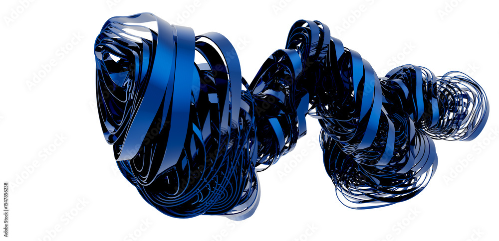 Poster high-resolution image of an abstract blue swirling design, perfect for backgrounds or modern designs