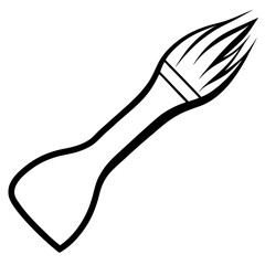 Brush line art vector