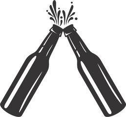 Clinking Beer Bottles. Cheers.