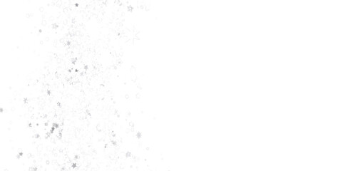 Elegant white background image featuring a scattering of small silver stars. Perfect for various designs.