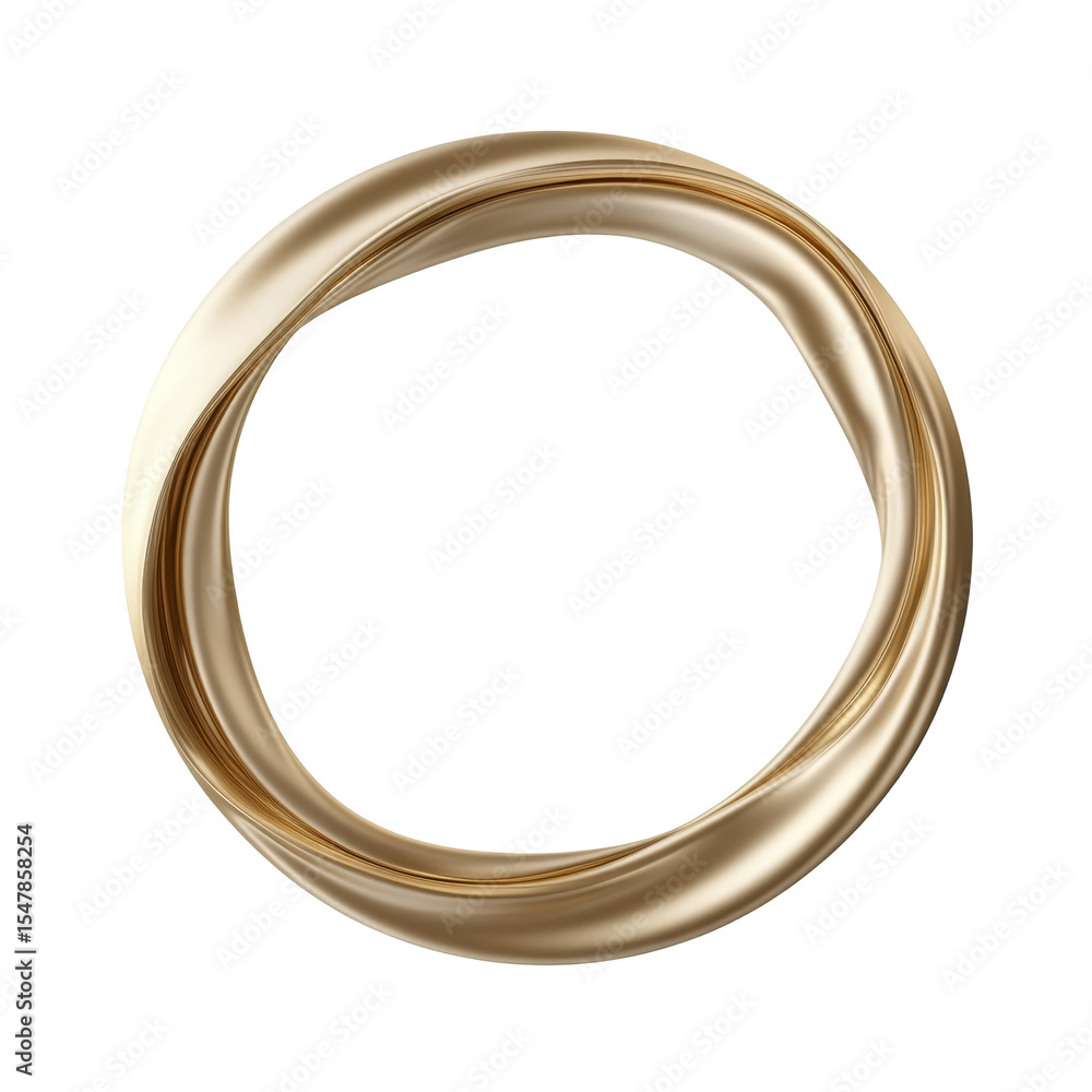 Aufkleber elegant golden infinity loop symbolizing unity and eternity