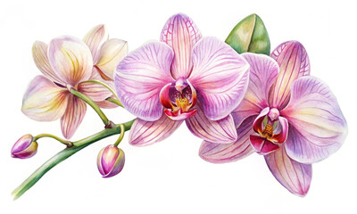 Orchid isolated on white background