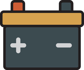 Automotive Battery Symbol For Power Supply Systems And Diagnostics