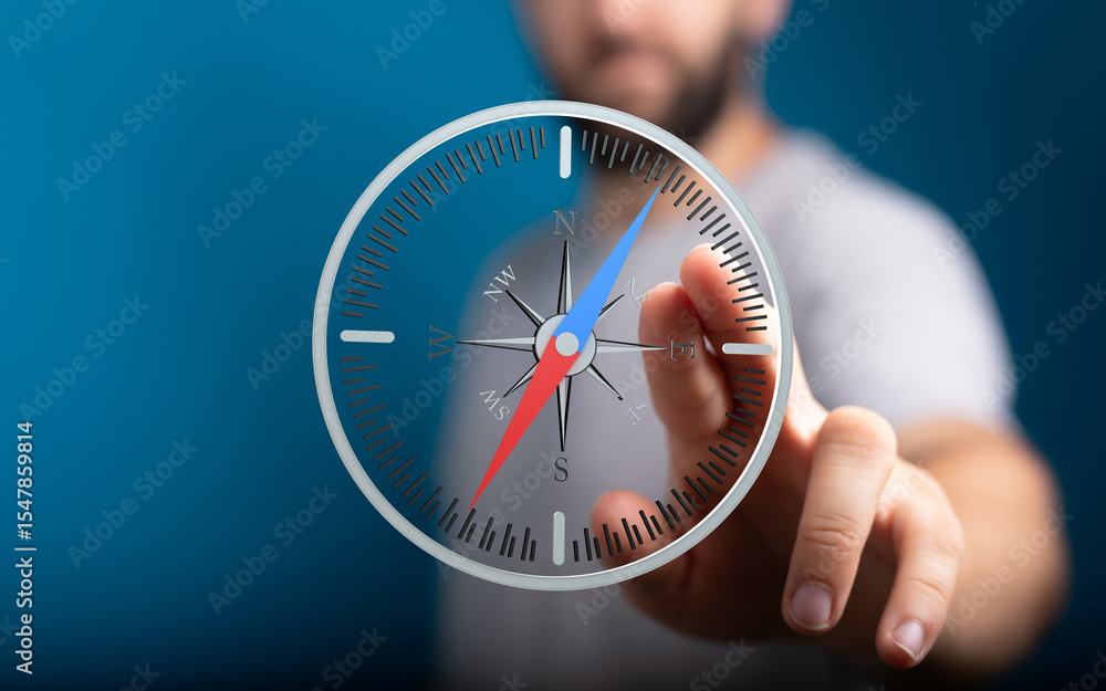 Aufkleber Navigate your path with this digital compass.  Find your way with ease and precision.