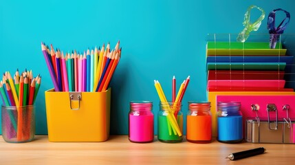 vibrant office stationery