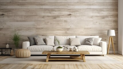 living rustic white wood