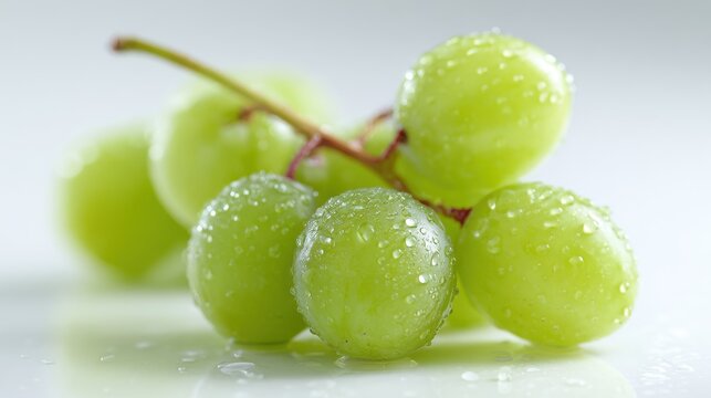  Fresh Green Grapes in the background