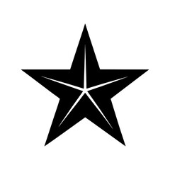 Obraz premium Black star icon isolated on white background