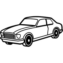 Car line art vector