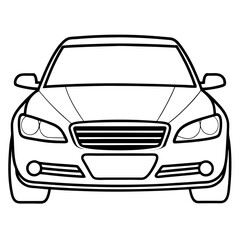 Car line art vector