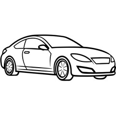 Car line art vector