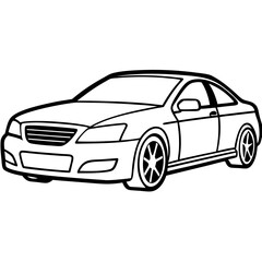 Car line art vector
