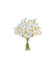 Fototapeta premium bouquet of flowers Watercolor flowers illustration Element 