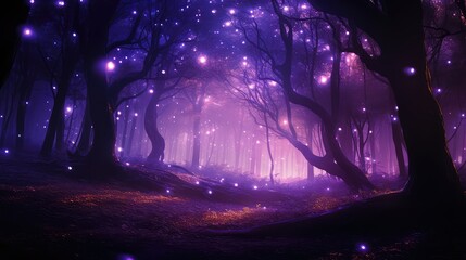 forest purple sparkle background