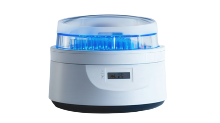 Microcentrifuge with LED display, Transparent background, PNG file