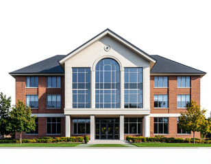 Obraz premium A modern university, College, school building with classic architectural design.