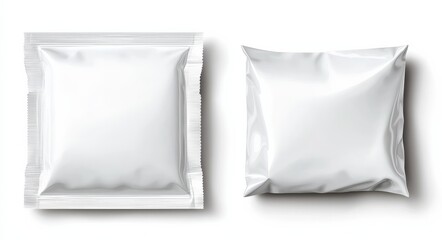 Naklejka premium Isolated flow pack packaging for snacks with a clean aesthetic.