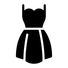 wedding dress glyph icon