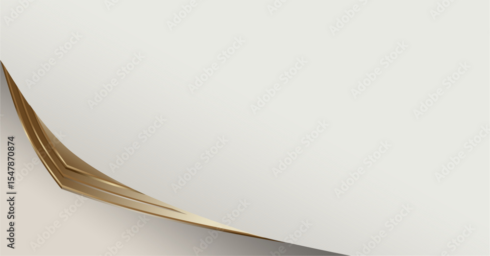 Poster composition of empty space with soft colors and abstract geometric lines in golden brown as backgrou