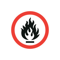 Vector Sign: Flammable Materials Warning Label