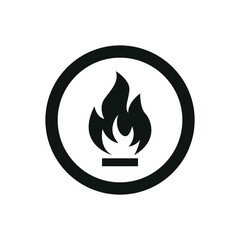 Vector Sign: Flammable Materials Warning Label