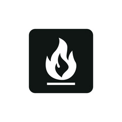 Vector Sign: Flammable Materials Warning Label