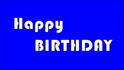 Birthday card with blue background