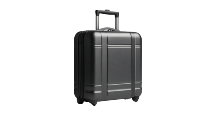 Modern travel brief with smart lock Transparent background, PNG file