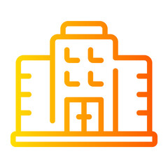 hotels gradient icon
