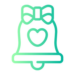 wedding bells gradient icon