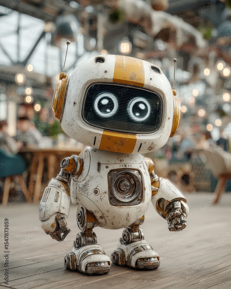 Poster friendly robot in open co-working space with diverse team settings