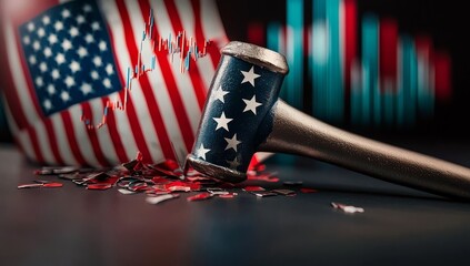 The USA's economic challenges brought to life by a striking visual metaphor.