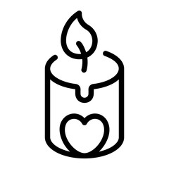 candle line icon