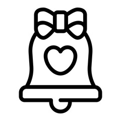 wedding bells line icon