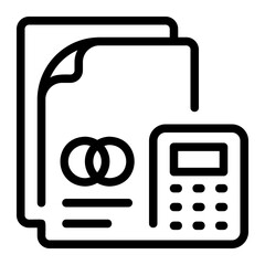 wedding cost line icon