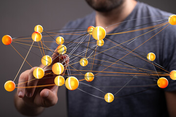 Abstract image depicting interconnectedness and global networking in modern business.