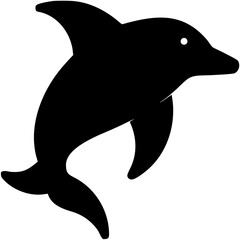 Fototapeta premium Jumping dolphin vector illustration, isolated on a white background, perfect for marine animal and ocean life designs