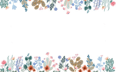 frame with flowers