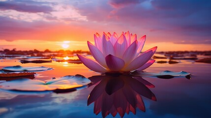 flower lotus in water