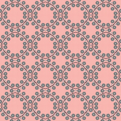 vector seamless pattern with flowers