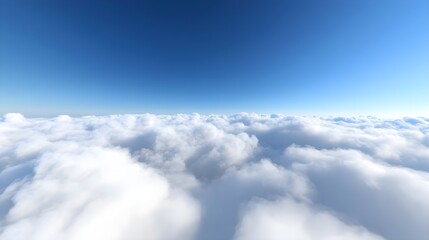 Naklejka premium Clouds, Sky, Blue sky, Above the Clouds A Serene Aerial View